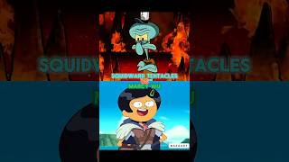 Squidward Tentacles Vs Marcy Wu #spongebobsquarepants#amphibia#vs#edit#shorts#squidward#marcywu