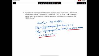 How to calculate the final concentration of a reactant in a first order reaction