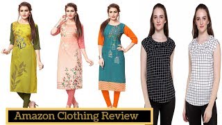 Amazon Clothing Review ! Kurtis in just 299 Rs.!😱 OMG ! 2 tops in 400 Rs. ! Affordable clothing !