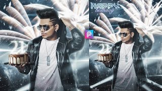 Happy Birthday Special Photo editing tutorial in picsart Step by Step in Hindi - Taukeer Editz