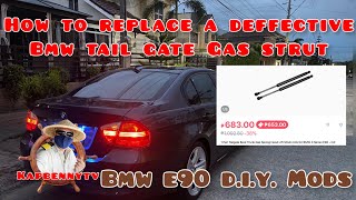 How to Replace a defective BMW Tailgate / Boot /Trunk Gas Struts #bmw #diy #e90 #bimmer #lazada