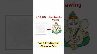 How to draw ganesha with dots for beginners | ganpati bappa #ganeshadrawing #ganeshchaturthi #shorts