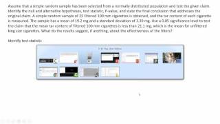 FSCJ Test #2 Review Hypothesis t test