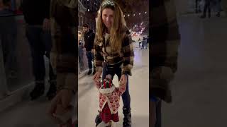 Ada's first time ice skating