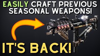 HUGE Update for EASILY Crafting Ikelos SMG & ALL Previous Seasonal Weapons!