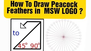 How to draw peacock feathers on MSW Logo/ MSW Logo Peacock Feather/MSW logo