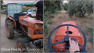 Watering olive fields in Greece - Real villager life... (Πότισμα ελαιώνα στην Μακεδονία)