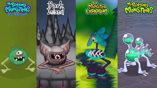 The Lost Landcapes Vs Dark Island Vs The Monster Explorers Vs My Singing Monsters ~ MSM