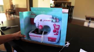 Singer Elegant Chainstitch Sewing Machine - A2214 (Unboxing and Battery Installation)