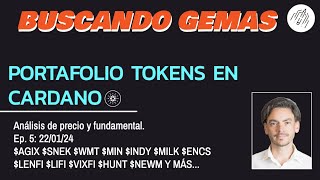 Portafolio de tokens en Cardano - $WMT $BOOK $MIN y más