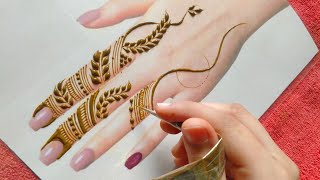 Beautiful Back hand mehndi design||@sehreenshennaclasses #simplemehndi #mehandi #easy