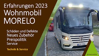 MORELO-Wohnmobil Erfahrungen 2023. Schäden, Defekte, Zubehör und Preispolitik.