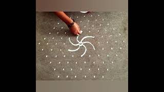 11×6 dots kolam. Latest dot kolam designs. Simple rangoli/muggulu. Daily use dot kolam. Easy rangoli