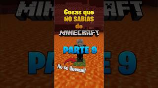 COSAS QUE NO SABIAS DE MINECRAFT Parte 9 #minecraft #shorts #short #trending