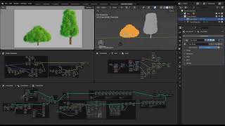 Blender 4.3.0b: Procedural Ghibli trees