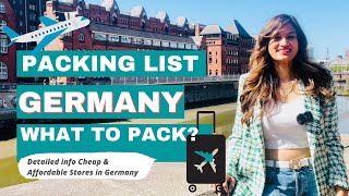 What to Pack for Germany?|Things NOT TO BRING & TO BRING|Packing list detailed info🇩🇪