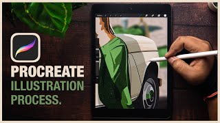 I Tried a Different Drawing Style in @Procreate || iPad Illustration Tutorial.