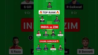 ZIM vs IND Dream11 Team Prediction Today 2024