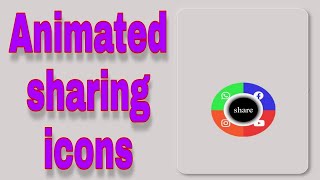 How to customize animated social media sharing icons using HTML and CSS.