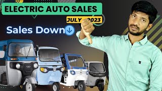 The Electric Auto Rickshaw Sales Drop in July 2023 | electric auto rickshaw sales | Bajaj Auto Sales