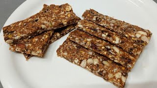 Sugar Free Granola Bar Recipe ! Healthy Energy Bar Recipe !