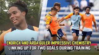 Endrick and Arda Güler impressive chemistry, linking up for two goals during a recent training