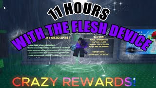 ROLLING FOR 11 HOURS WITH THE FLESH DEVICE!!! (CRAZY PULLS) (Roblox Sol's RNG)