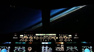 A321 COCKPIT in Geneva! Beautiful NIGHT Landing in Genève!