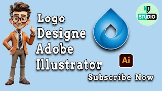 Modern Water Drop Logo Design  | Adobe Illustrator Tutorials  | Adobe Illustrator CC