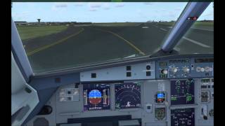 Aerosoft A320 British Airways landing at Amsterdam Shiphol FSX