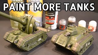 Warhammer 40K: How to Paint Astra Militarum Tanks: Quick and Easy Cadian Scheme