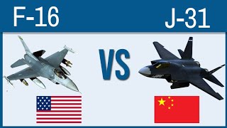 F-16 Fighting Falcon VS J-31 - Top Fighter Jets of the World Compared