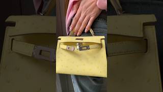 Limoncello Ostrich Mini Kelly #minikelly #hermesminikelly #luxurybag