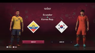 FIFA 23 | COPA MUNDIAL QATAR 2022 | ECUADOR VS KOREA DEL SUR | 4K 60FPS | PS5