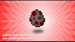 Mob Egg Drops via Custom Player Heads-  Delivered Via One command