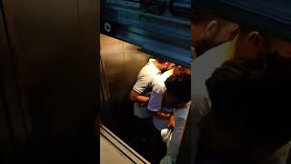 A very dangerous five people got stuck in the elevator