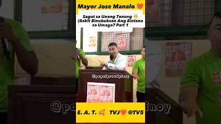 Mayor Jose Manalo❤️ Sagot sa Unang Tanong(Bintana?) sa Instagram 🥰 #shorts #viral #trending