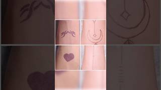 Simple temporary tattoo || Tattoo with pen on hand #shorts