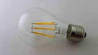 Светодиодная лампа FILAMENT 6W обзор, кратко. Led candle filaments 6W.