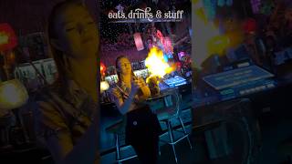 HUGE FIRE 🔥 Drinks Close to the Las Vegas Strip | Golden Tiki | #shorts #shortsvideo #lasvegas