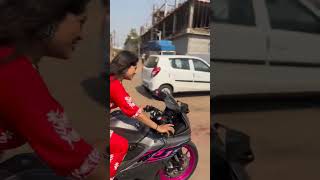 Indian girl r15 bike riding || Girl bike rider || Girls' bike riding || Princi sanju 99 bike riding