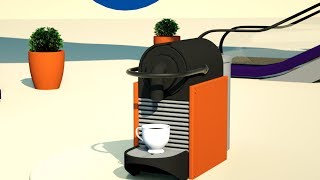 Coffee machine modelling in Maya