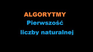 Test pierwszości liczby naturalnej