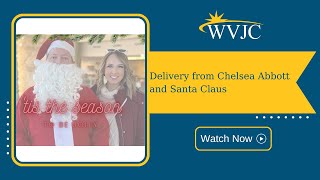 Christmas delivery from Chelsea Abbott and Santa Claus