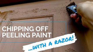 Use a Flat Knife Razor to Chip Old Flakes of Paint? Yes! | Prep Fiberglass for Paint | Strip Paint