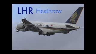 *Low Cloud Departures Compilation* RW27L London Heathrow Incl.Qatr Amiri Flight, Liveries..