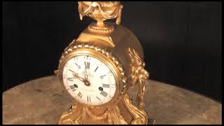 Early Antique French Ormolu Drum Head Clock by Foullet of Paris C1765 Verge Escapement 2952