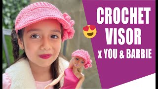 Crochet Barbie Visor / how to make - EASY AND FAST - BY LAURA CEPEDA