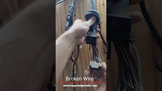 Broken wire in a door harness. We rebuilt all types of harness #chevy #dodge #gmc #Ford  #cummins