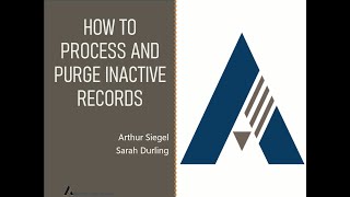 How to Process and Purge Inactive Records